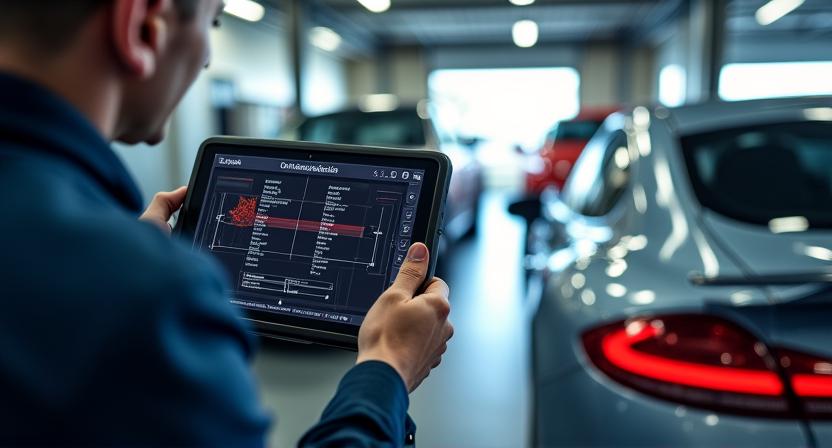 Technicien DecoDrive effectuant un diagnostic moteur pour reprogrammation