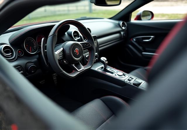 Personnalisation intérieure carbone et alcantara